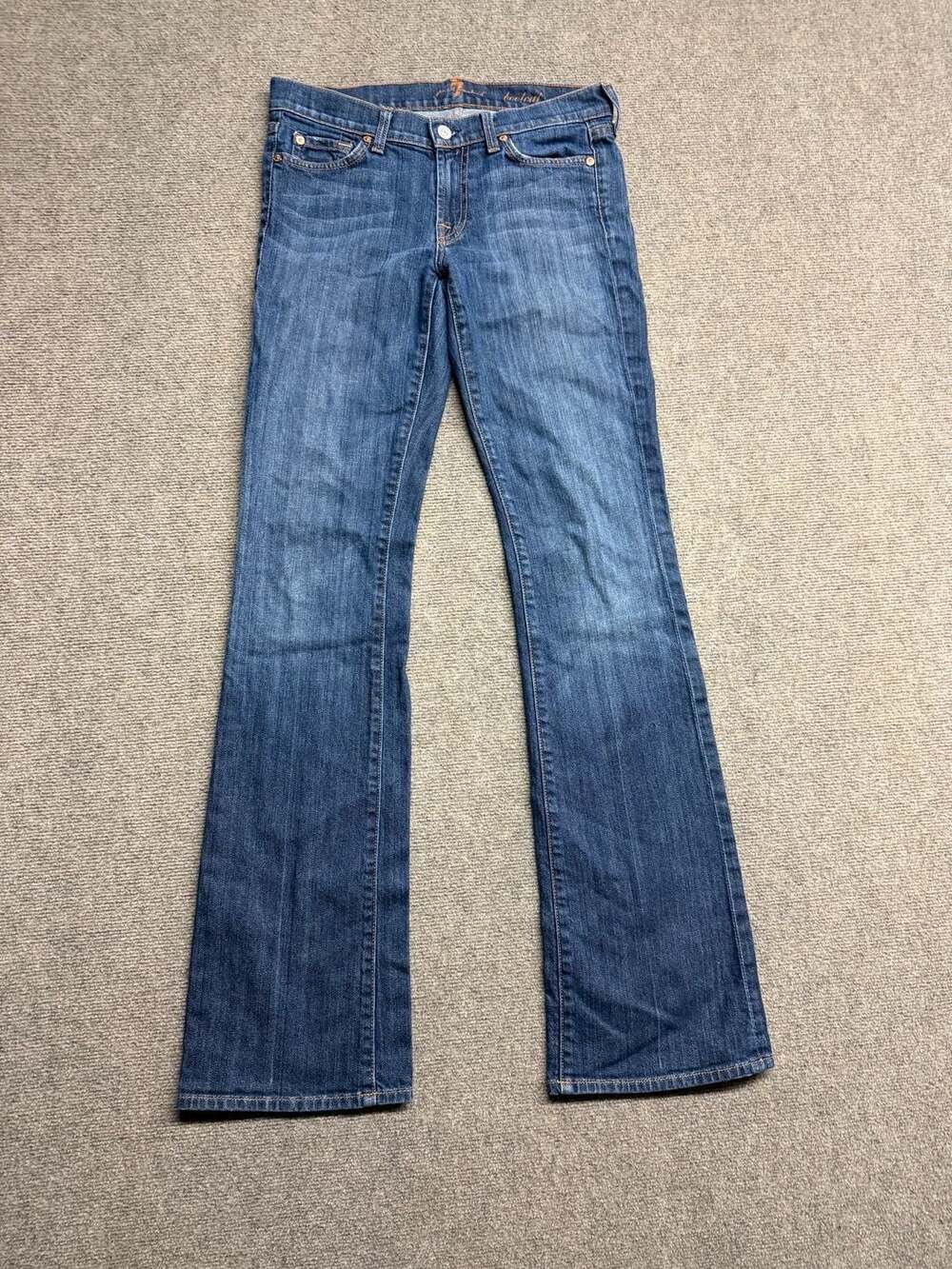 7 For All Mankind Bootcut Jeans Size 27 Blue Wash